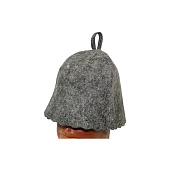  Шапка для бани "СЕРАЯ" TM ”Бацькина баня" 