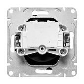  Розетка встраиваемая без заземления, цвет черный,  EKF Эпика 