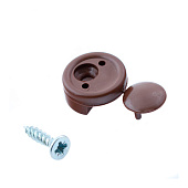  Зеркалодержатель пласт.с шур. темно коричневый 8 шт 