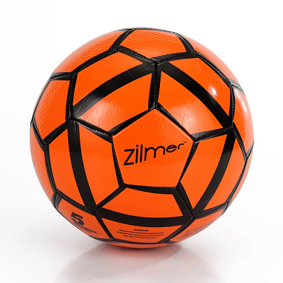  Мяч футбольный Zilmer  (размер 5, ПВХ, 230 г, цвет микс) 