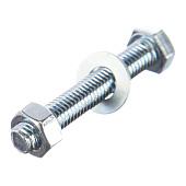  Болт М8х50 с гайкой и шайбой, DIN933, 4шт, цинк 