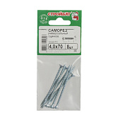 Саморезы универсальные оцинкованные ШУц 4,0х70мм, потайная голова, 8шт Саморезы универсальные оцинкованные ШУц 4,0х70мм, потайная голова, 8шт