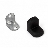 Уголок крепежный с накладкой малый, черный Уголок крепежный с накладкой малый, черный