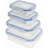 Набор контейнеров Eley ELSTP001B 370 мл; 630 мл; 1040 мл; 1500 мл, синие Набор контейнеров Eley ELSTP001B 370 мл; 630 мл; 1040 мл; 1500 мл, синие