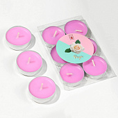 Набор свечей чайных ароматических, 6 шт, роза 474814 Набор свечей чайных ароматических, 6 шт, роза 474814