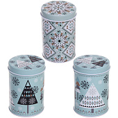 Банка жестяная "Снежинка" 250мл 6,2х9см 894-349 Банка жестяная "Снежинка" 250мл 6,2х9см 894-349