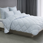  Одеяло 172х205 стеганое Home Holidays белый с голубой полоской, ОСВ_НН-1102у 