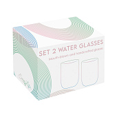  Набор стаканов для воды 0,39л розовый "Rainbow" EL-R4003/RAPI 