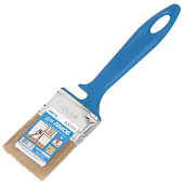 Кисть плоская Лаки 50х12мм, синтетическая щетина, синяя пластиковая ручка, АКОР Кисть плоская Лаки 50х12мм, синтетическая щетина, синяя пластиковая ручка, АКОР