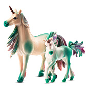 Игровой набор Компания друзей Животные планеты Земля, единорог и жеребенок, 18х15х4 см, голубой Игровой набор Компания друзей Животные планеты Земля, единорог и жеребенок, 18х15х4 см, голубой