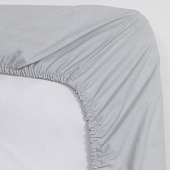  Простыня на резинке 180х200 Этель хлопок, поплин, серый, 9241733 