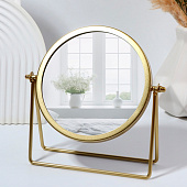 Зеркало настольное «PREMIUM MIRROR», d зеркальной поверхности 14,5 см, цвет золотой Зеркало настольное «PREMIUM MIRROR», d зеркальной поверхности 14,5 см, цвет золотой