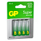  Батарейка AA G-tech Alkaline LR6, 4шт, GP SUPER 