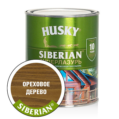 HUSKY SIBERIAN «Суперлазурь» ореховое дерево 2,7 л HUSKY SIBERIAN «Суперлазурь» ореховое дерево 2,7 л