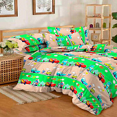 Комплект постельного белья Sateen De Luxe Детский бязь Весёлые гонки Комплект постельного белья Sateen De Luxe Детский бязь Весёлые гонки