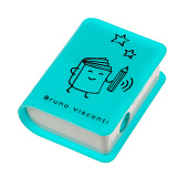  Точилка 1 отверстие с контейнером BrunoVisconti FUNSHARP, книга, с ластиком, микс, 6623839 