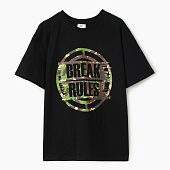 Футболка мужская (черный Break rules), 56р-р ТЦ Футболка мужская (черный Break rules), 56р-р ТЦ