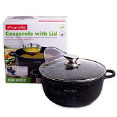 Кастрюля Kamille 4,5 л "чёрный мрамор" 4405 Кастрюля Kamille 4,5 л "чёрный мрамор" 4405