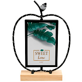  Фоторамка со светодиодами «Apple», black, металл (10х15 см) 