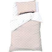 Комплект постельного белья 1,5 спальный Этель Горошек цвет бежевый 9694317 Комплект постельного белья 1,5 спальный Этель Горошек цвет бежевый 9694317