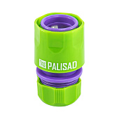 Соединитель пластм. быстросъемный для шланга 1/2", аквастоп PALISAD , 66140 Соединитель пластм. быстросъемный для шланга 1/2", аквастоп PALISAD , 66140