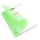  Тетрадь 96л клетка ErichKrause Классика CoverPrо Neon, зеленый, А5+, пластик. обл. 56400 