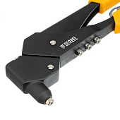 Заклепочник ручной 285мм, поворотный, 0-360, заклепки 2,4-3,2-4,0-4,8мм, Denzel Заклепочник ручной 285мм, поворотный, 0-360, заклепки 2,4-3,2-4,0-4,8мм, Denzel