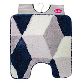 Коврик для туалета 55х55 Орнелла синий HJ-A011 Коврик для туалета 55х55 Орнелла синий HJ-A011