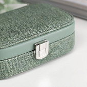 Шкатулка для украшений кожзам Зелёная комбинированная 4,5х10х15 см 4768201 Шкатулка для украшений кожзам Зелёная комбинированная 4,5х10х15 см 4768201