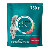 Сухой корм ONE ADULT Говядина, цельные злаки 750г
