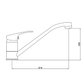  Смеситель для кухни Base хром 3210258С- G0110 Gross Aqua 