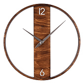 Часы настенные круглые интерьерные из дерева лесной орех d=37см Лофт Часы настенные круглые интерьерные из дерева лесной орех d=37см Лофт