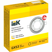 Светильник точечный встраиваемый GX53 4114 15Вт круг хром матовый /IEK