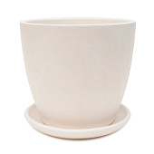 Горшок Замша №2. 1,31л, белый бутон Горшок Замша №2. 1,31л, белый бутон