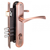 Замок врезной с ручкой 0203 AC медь АЛЛЮР Замок врезной с ручкой 0203 AC медь АЛЛЮР
