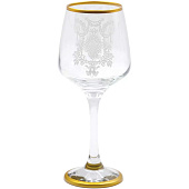 Набор стеклянных фужеров для вина DECORES Кружево с золотым декором 6 шт DCS1254 Набор стеклянных фужеров для вина DECORES Кружево с золотым декором 6 шт DCS1254