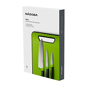Набор из 3 ножей с разделочной доской, NADOBA,  OLIVIA 724521