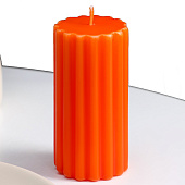 Свеча-цилиндр ароматическая Рельеф, 5х10 см, сочное манго, 6906402 Свеча-цилиндр ароматическая Рельеф, 5х10 см, сочное манго, 6906402