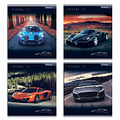  Тетрадь 36л. А5. клетка  Alingar  NATURE CAR 4 дизайна AL10358 