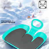 Санки-ледянки с мягкой сидушкой «Вираж», бирюзовые, 39?37см 10919114 Санки-ледянки с мягкой сидушкой «Вираж», бирюзовые, 39?37см 10919114