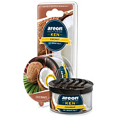  Ароматизатор на панель AREON KEN BLISTER Coconut Кокос 