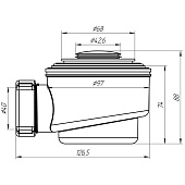 Сифон для душевого поддона Ани клик-клак 1 1/2"х50 Е410CLS