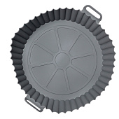 Форма для выпечки и аэрогриля 23 см. силикон серая 11018126