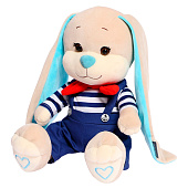 Мягкая игрушка Jack&Lin, Зайчик Жак матрос в комбезе, 25 см, в коробке