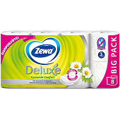 Туалетная бумага Зева 3-сл Делюкс Ромашка 8шт Туалетная бумага Зева 3-сл Делюкс Ромашка 8шт