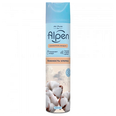 Освежитель воздуха Alpen Нежность хлопка 300мл Освежитель воздуха Alpen Нежность хлопка 300мл