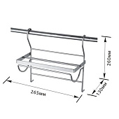  Полотенцедержатель на рейлинг F-411 (KS-2025) 