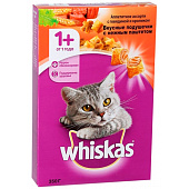  Сухой корм Whiskas говядина, подушечки с паштетом, 350г 
