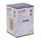 Банка для хранения Vetta ЭКО 1000мл стекло, бамбук 828-002 Банка для хранения Vetta ЭКО 1000мл стекло, бамбук 828-002