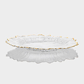 Тарелка «Сияние»,золотистая отводка, стекло, 10887639 Тарелка «Сияние»,золотистая отводка, стекло, 10887639